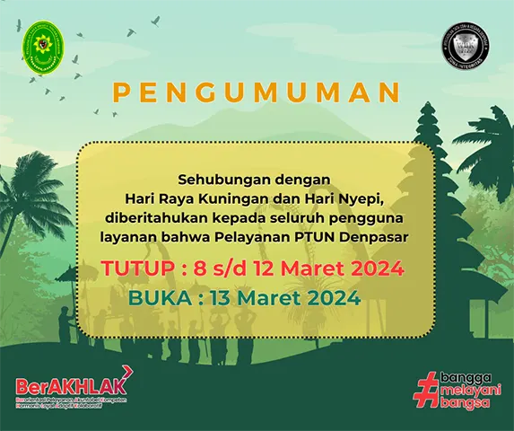 Pengumuman Pelayanan Tutup Hari Raya Kuningan dan Hari Nyepi Tahun 2024