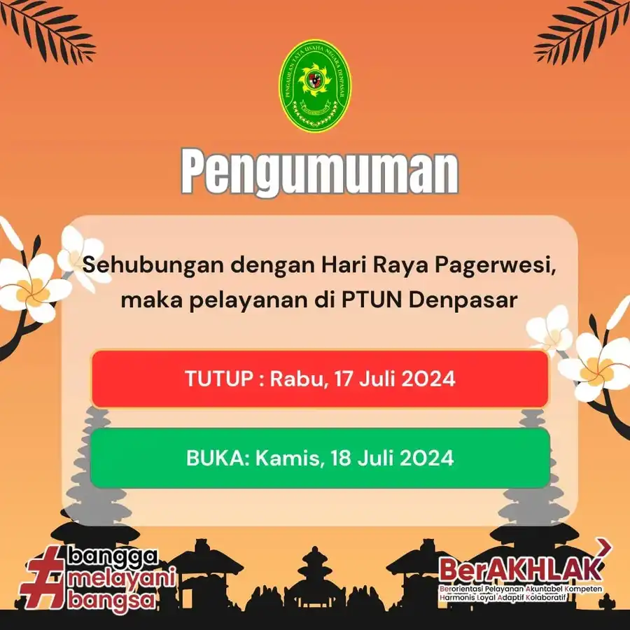 Pengumuman Layanan Tutup