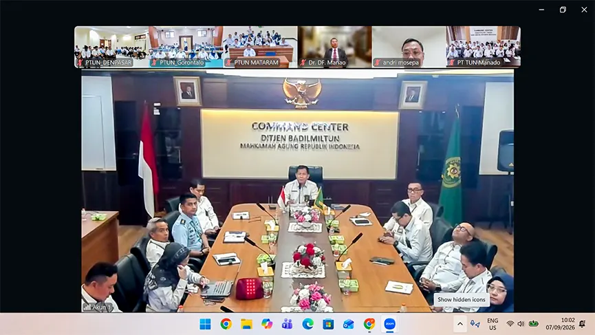 Pembinaan Direktur Jenderal Badan Peradilan Militer dan Peradilan Tata Usaha Negara.