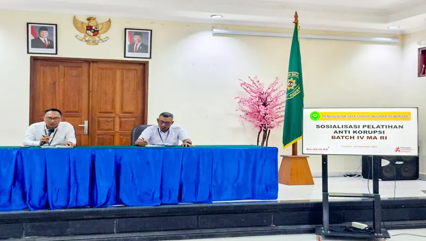 Sosialisasi Pasca Diklat Pelatihan Anti Korupsi Mahkamah Agung RI Batch IV