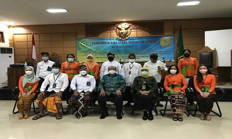 Kunjungan Kerja dan Pembinaan Ketua Kamar Tata Usaha Negara dan Direktur Jenderal Badan Peradilan Militer dan Tata Usaha Negara Mahkamah Agung RI ke Pengadilan TUN Denpasar.