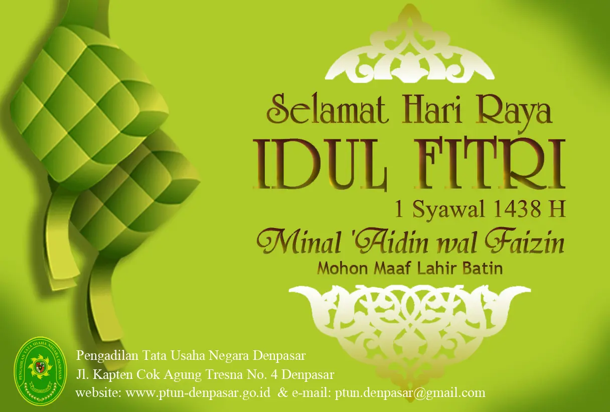 Selamat Hari Raya Idul Fitri 1 Syawal 1438 H