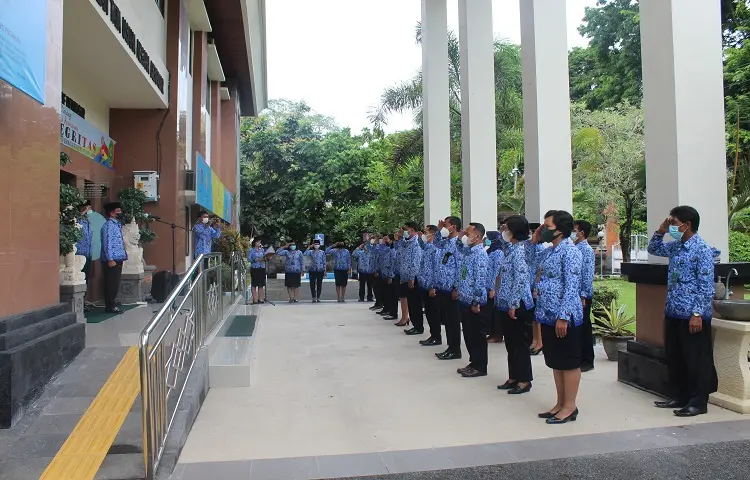 Apel Pagi Pengadilan TUN Denpasar dalam rangka Memperingati Hari KORPRI ke-50 Tahun 2021