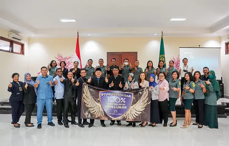 Pelaporan LHKPN dan LHKASN 100% Pada PTUN Denpasar