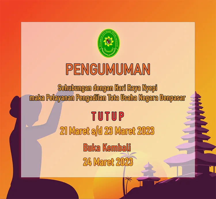 Pengumuman Layanan Tutup 21 Maret - 23 Maret 2023