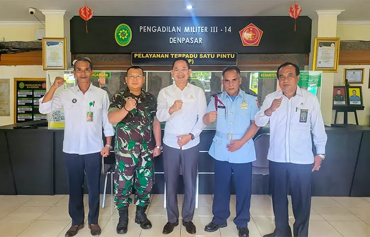 Kunjungan Ketua PTUN Denpasar ke Pengadilan Militer III-14 Denpasar