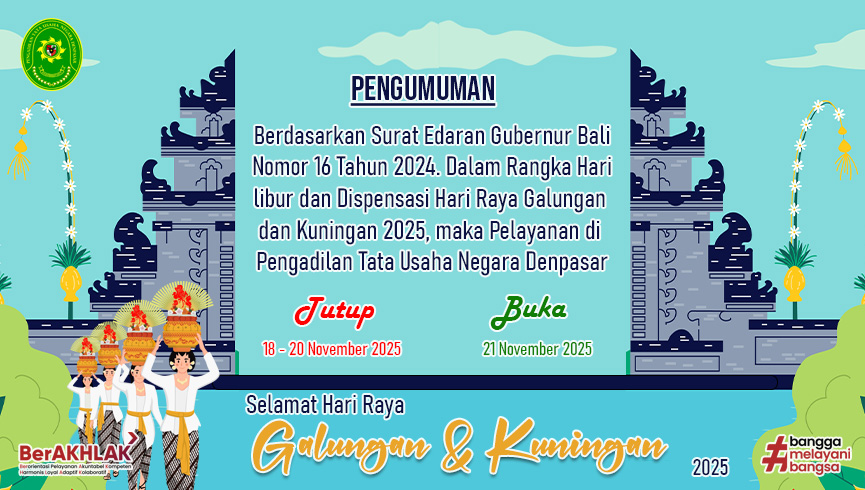 Pengumuman Layanan PTUN Denpasar