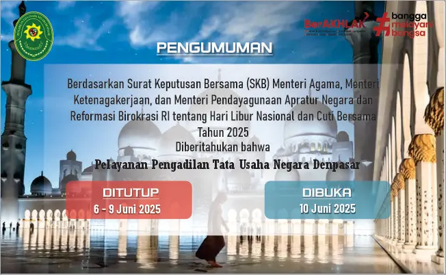 Pengumuman Pelayanan Pengadilan Tata Usaha Negara Denpasar