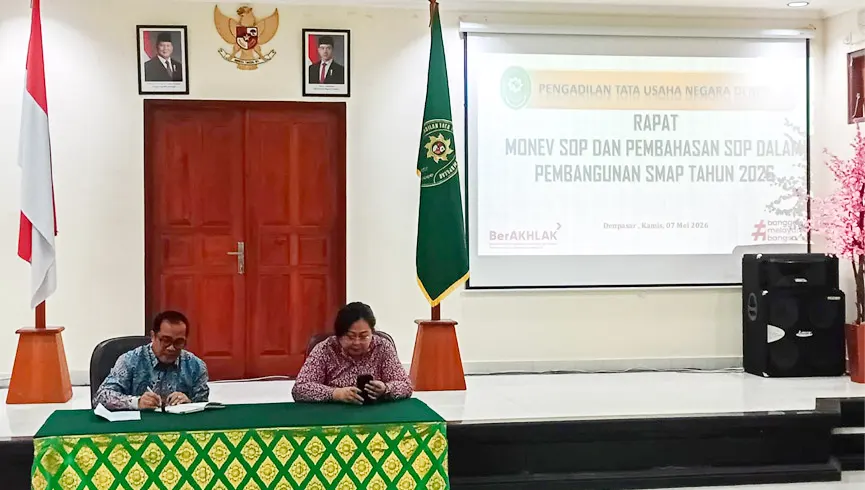 Rapat Monitoring dan Evaluasi Standar Operasional Prosedur (SOP) PTUN Denpasar