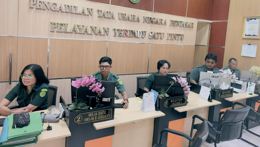 Pelatihan Peningkatan Kompetensi Petugas PTSP PTUN Denpasar Yang Diselenggarakan Oleh Direktorat Jenderal Badan Peradilan Militer dan Peradilan Tata Usaha Negara Secara Daring Melalui Zoom Meeting