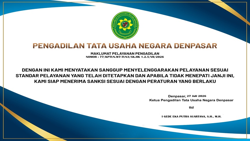 MAKLUMAT PELAYANAN PENGADILAN