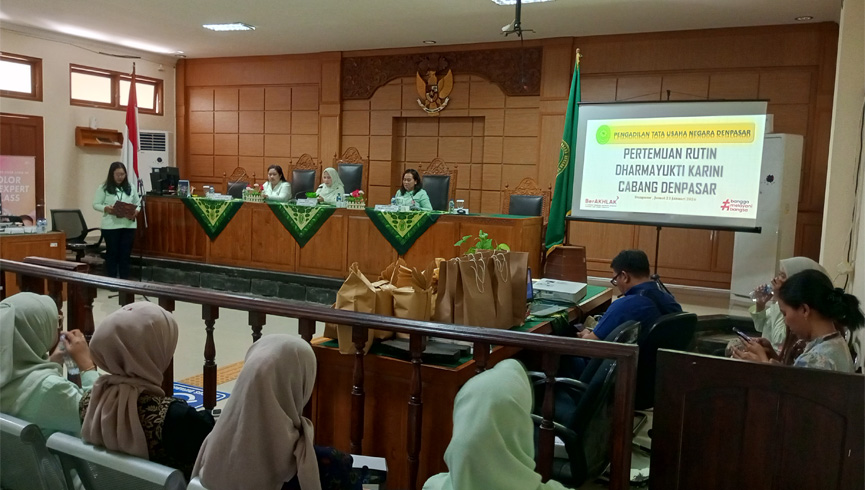Pertemuan Rutin Dharmayukti Karini Cabang Denpasar di PTUN Denpasar