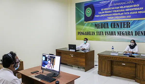 I Putu Suryadana Ikuti Uji Kepatutan dan Kelayakan Calon Pejabat Struktural Kepaniteraan TUN Tahun 2021 Secara Virtual