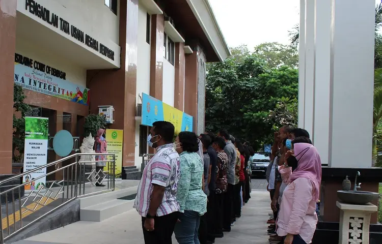 Kegiatan Apel Sore Pengadilan Tata Usaha Negara Denpasar