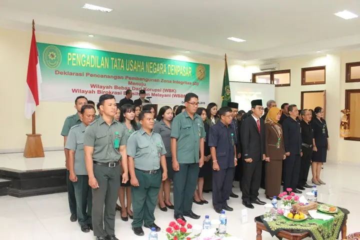 Pencanangan Pembangunan Zona Integritas di Pengadilan TUN Denpasar Tahun 2019