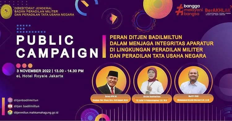 Public Campaign Secara Virtual oleh Ditjen Badilmiltun