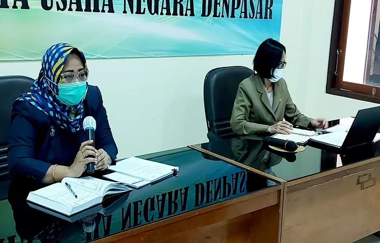 Rapat Bulan Pebruari serta Rapat Zona Integritas Tahun 2022 Pengadilan Tata Usaha Negara Denpasar secara Virtual melalui Zoom Meeting