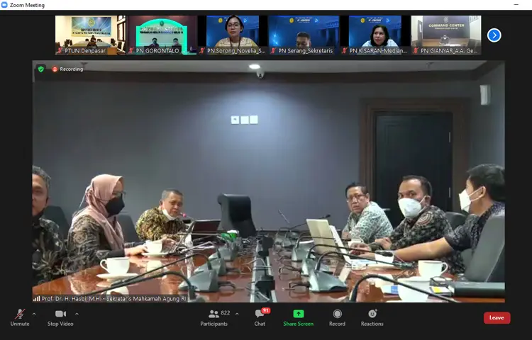 Rapat Evaluasi Pelaksanaan Anggaran TA 2021 Secara Virtual
