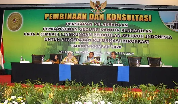 SAMBUT PEMBANGUNAN GEDUNG PENGADILAN, MA SELENGGARAKAN PEMBINAAN DAN KONSULTASI
