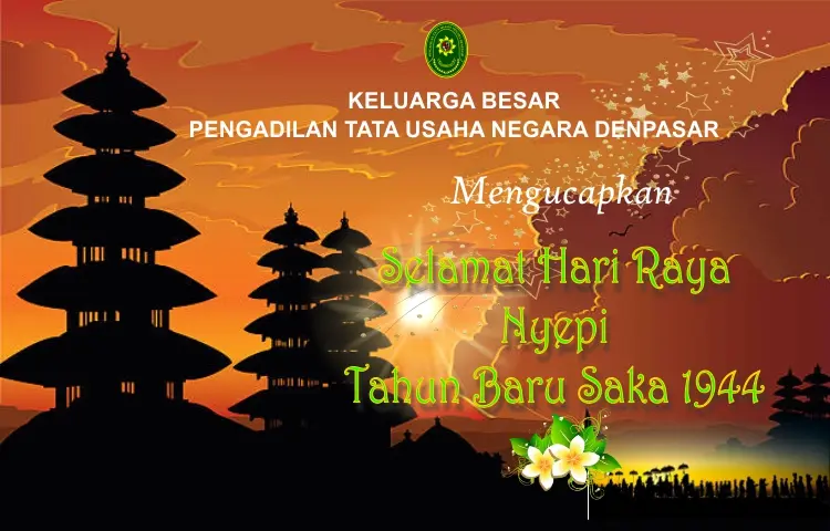 SELAMAT HARI RAYA NYEPI TAHUN BARU SAKA 1944 TAHUN 2022
