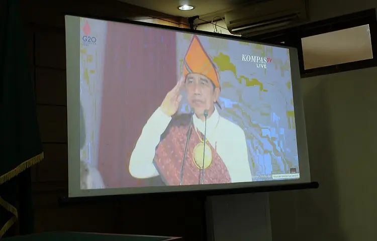 Upacara Peringatan Hari Lahir Pancasila Tahun 2022 secara Daring di Pengadilan Tata Usaha Negara Denpasar.