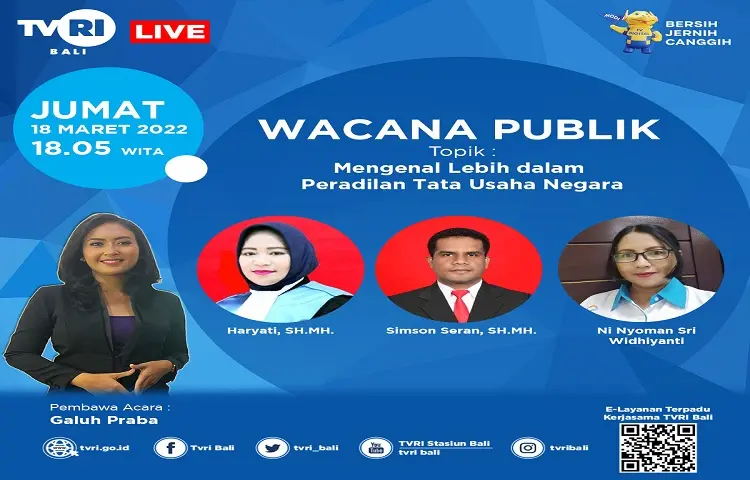 Wacana Publik Pengadilan TUN Denpasar di TVRI Bali secara Live